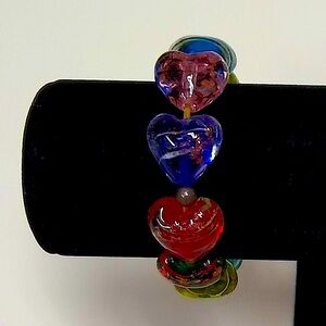 Hand Blown Glass Bracelet by San Diego Artisan